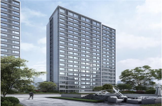 杭州市首座近零能耗住宅建筑临安9001DCC金沙宸锦学府主体结顶